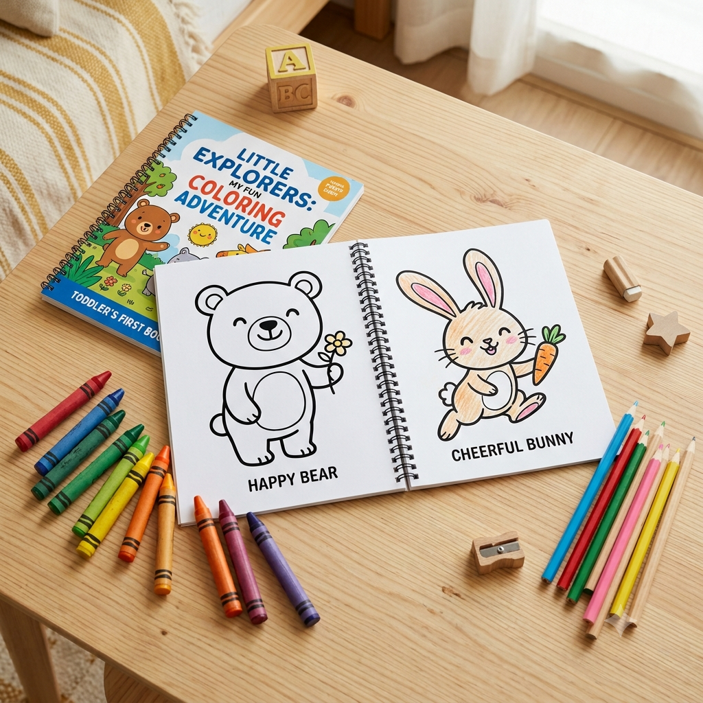 TinySprout Toddler Coloring Book: Big, Bold & Easy Printable Pages (Ages 1-4)